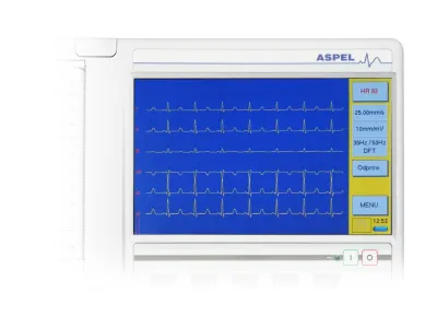Aparat EKG ASPEL Grey ECG v.07.325 – uniwersalny elektrokardiograf 12 kanałów dla gabinetu i pracowni