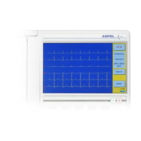 Aparat EKG ASPEL Grey ECG v.07.325 – uniwersalny elektrokardiograf 12 kanałów dla gabinetu i pracowni