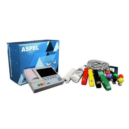 Aparat EKG ASPEL Grey ECG v.07.325 – uniwersalny elektrokardiograf 12 kanałów dla gabinetu i pracowni