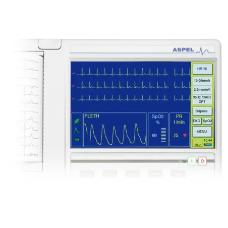 ASPEL AsCARD Grey 07.305P - aparat EKG z pulsoksymetrem - ekg24.pl -