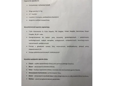 USG MINDRAY M7 - używany - cena 39 000 zł