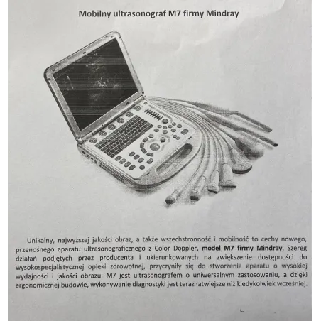 USG MINDRAY M7 - używany - cena 39 000 zł