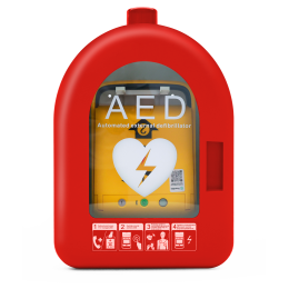 Szafka z alarmem do AED Amoul i3 czerwona – wewnętrzna